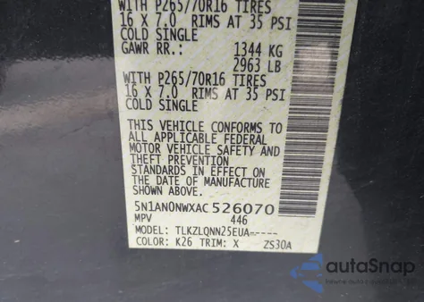 2010 Nissan Xterra X from USA, damaged, VIN 5N1AN0NWXAC526070